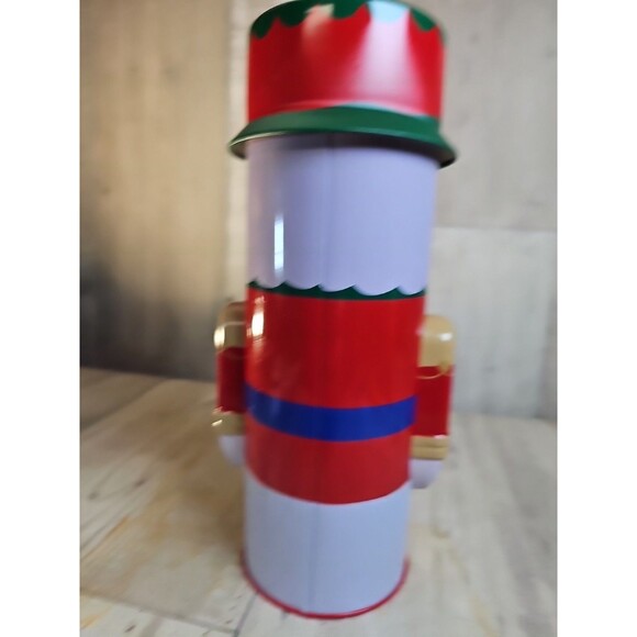 Nutcracker Tin 9.5″ Tall Christmas Holiday Storage Container - Picture 3 of 8